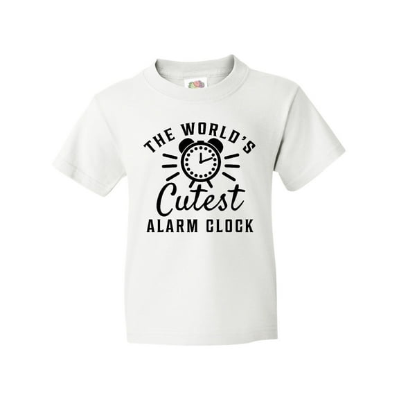 Inktastic The Worlds Cutest Alarm Clock Youth T-Shirt