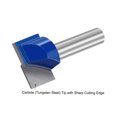thumbnail image 3 of Unique Bargains 22mm Dia 8mm Shank Bottom Cleaning Router Bit 2 Flutes Carbide Tipped Cutter Uncoated for Woodworking, 3 of 5
