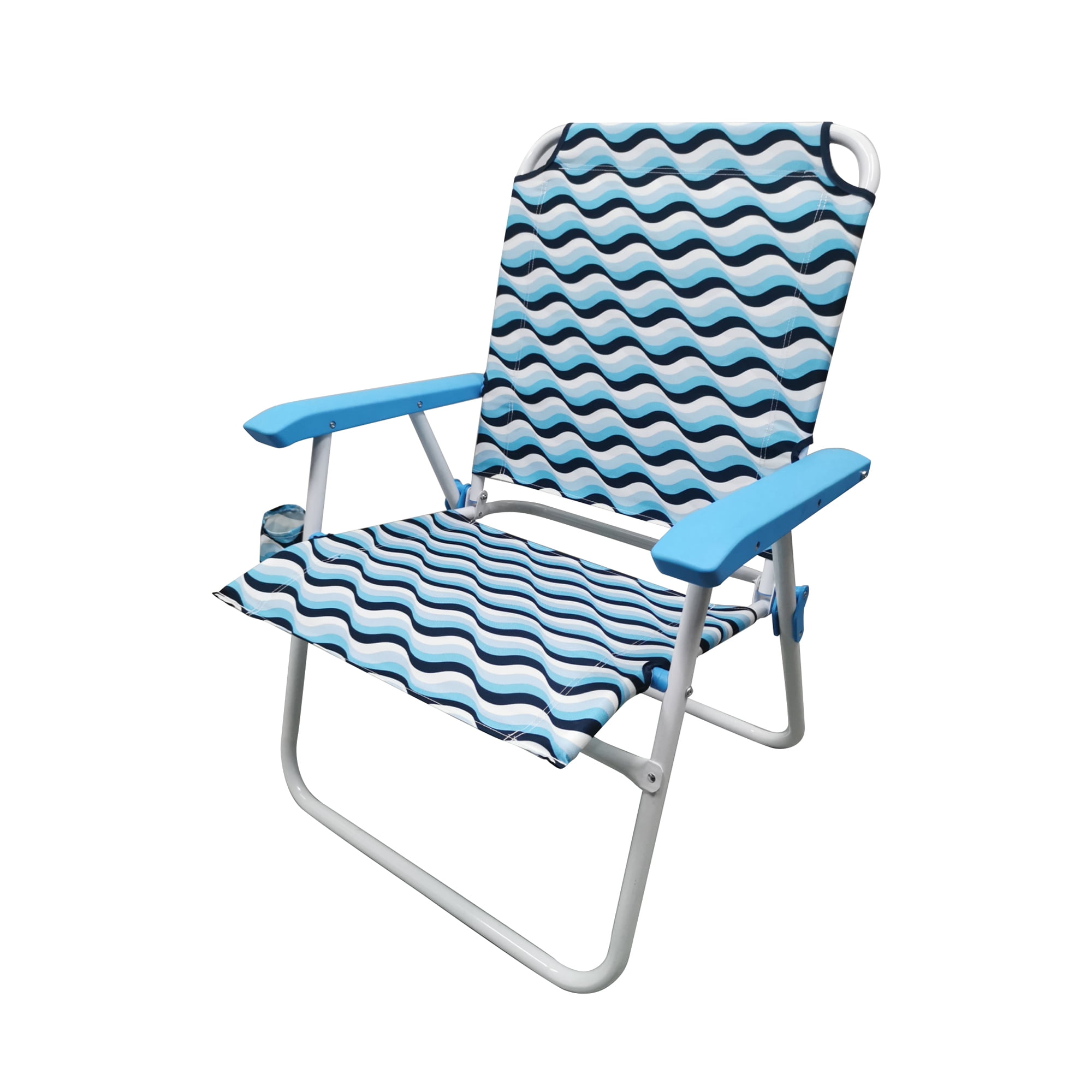 Mainstays Oversize Fabric Beach Chair, Blue Wave