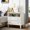 White, variant on Ample Drawers / Bedroom Side Table / Convenient Access to Items