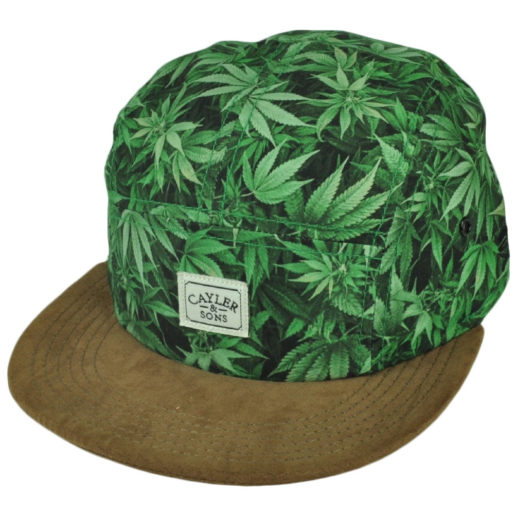 Weed Clip Ganja Visor Leaf Suede Cayler Buckle Sons and Herbs Marijuana Hat Cap