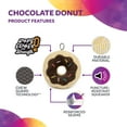 thumbnail image 4 of TrustyPup Tough 'N Fun Chocolate Donut Durable Plush Squeaker Dog Toy with Chew Guard Technology, Brown, Large, 4 of 11