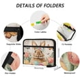 thumbnail image 3 of Organ Folder 14.2 x 0.8 x 10.6 Inches 13 Separate Pockets A4 Size Documents Folder A Sort Storage File Manager For The Home Office Beautiful Gray Rabbit, 3 of 7