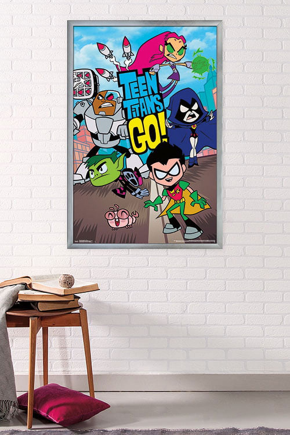 DC Comics TV - Teen Titans Go! - Group Wall Poster, 22.375" x 34", Framed