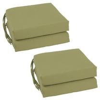 Blazing Needles Set of 4 Indoor Twill Chair Cushions, Sage