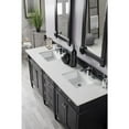 thumbnail image 4 of James Martin Vanities Brittany 72" Black Onyx Double Vanity w/ 3 CM Eternal Jasmine Pearl Quartz Top, 4 of 5