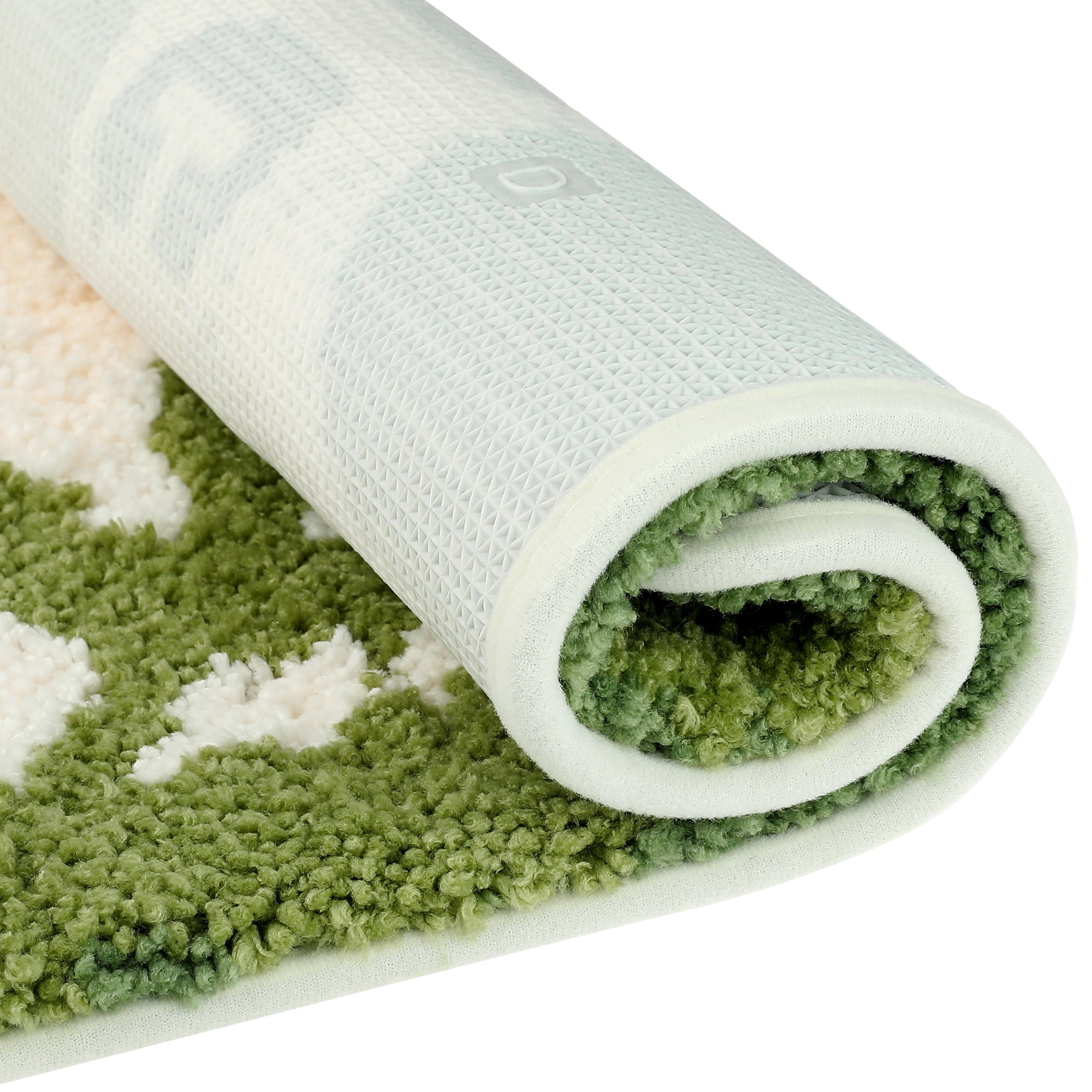 Unique Bargains Soft Plush Non-Slip Printing Mat Quick Dry for Bathroom Floor Leaf 16"x24"