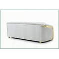 thumbnail image 6 of Lexi Luxury Ivory Velvet 3-Seat Living Room Sofa with Diamond Quilted Tufted Design, 6 of 10