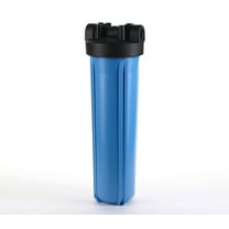 Hydronix HF45-20BLBK15 4.5" x 20" Water Filter Housing, Whole House Commercial or Industrial - 1.5" Port