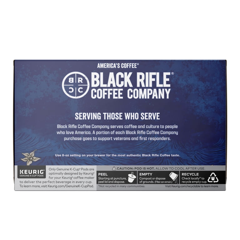 Black Rifle Coffee Company Vanilla K Cups Pods, Medium Roast, 12 Ct
