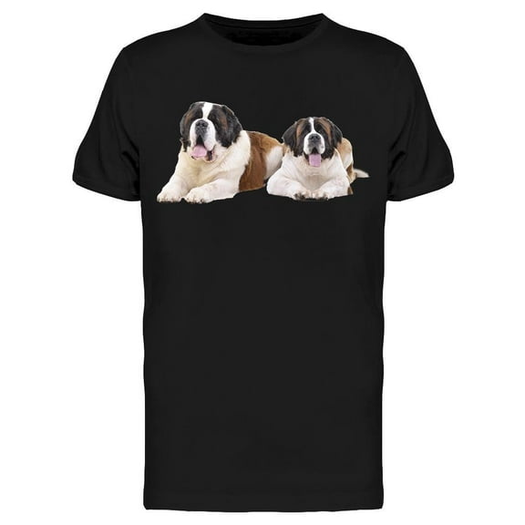 Two Laid Saint Bernard Dogs Tee Men's -Image by Shutterstock