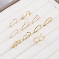 thumbnail image 5 of Lancharmed Ring Set 14K Gold Plated Rings 10Pcs Size 8 Gifts for Sister, 5 of 8