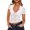White, variant on Women's Short Sleeve V-Neck Lace Top Low Cut Short Sleeve Sexy Slim Fit Crop Top Sexy Going Out Clothes for Night Out