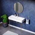 thumbnail image 6 of Claire 40 Ceramic Console Sink White Basin Gold Legs, 6 of 10