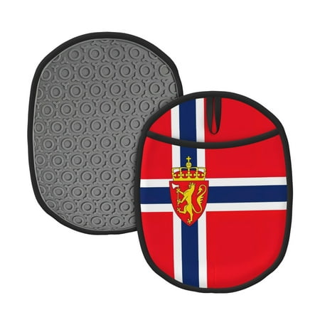 

2 Pack Oven Mat Non-Slip Insulated Pan Mat Baking Gloves 9.4 X 7.5in For Home Kitchen Table Office Study Hotel Norways Flag