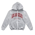 thumbnail image 4 of XIAOCHA Men's Los Angeles California Print Full Zip Hoodie Oversized Long Sleeve Hooded Sweatshirt With Kangaroo Pocket Retro Casual Hoodies, 4 of 4