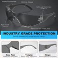 thumbnail image 3 of Gafas de seguridad WFEANG transparentes, 100 pares, resistentes a los arañazos, 3 of 7