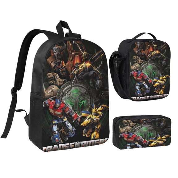 Three piece backpack set young backpack combination backpack lunch bag pencil case