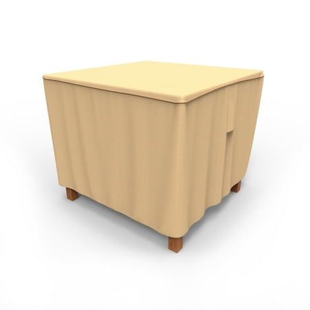Budge Small 36" Beige Patio Square Table Cover, Sedona