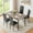 Gray-4 Dining Table Set, variant on Asofer Christmas Gift 25" Dining Table and Chairs 2-Piece Set, 2-Person Dining Set with Wooden Tabletop, Ideal for Kitchen, Apartment, Small Spaces, Gray