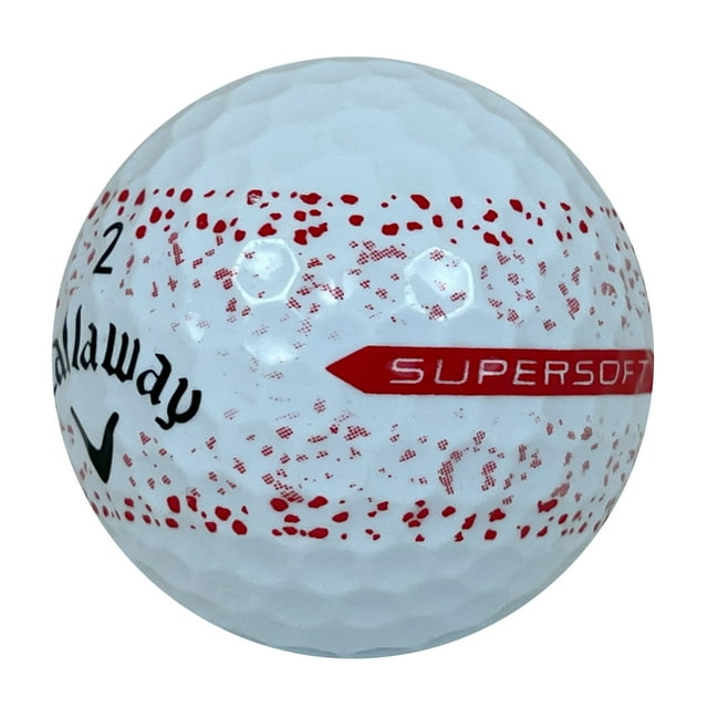 60 Callaway Supersoft Splatter 5A Red by Mulligan Golf Balls - Used Golf Balls