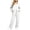 X09-2 Piece Set-White, variant on VBTAPA Fall Tracksuits for Women Lapel Collar Zip Up Jacket and Wide Leg Pants Sweatsuits 2 Piece Set Fashion Casual Sports Outfits L