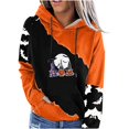 thumbnail image 1 of Blusa de manga larga suelta con estampado de Halloween a la moda para mujer, camisetas informales, sudaderas con capucha Pompotops  FGAJ17097, 1 of 5