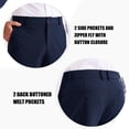thumbnail image 6 of Feekit Men’s Golf Pants Classic Fit Stretch Dress Pants Flat Front Lightweight Casual Work Pants with 4 Pockets, 29" 31" 33" Inseam, 6 of 8