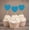 Blue, variant on Darling Souvenir, Heart Cupcake Toppers, Wedding - Birthday Party Dessert Decorations - Pack Of 20