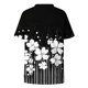 thumbnail image 5 of Xuyuer Women's Casual V-Neck Short Sleeve Loose Blouse, Retro Floral Print, 5 of 6