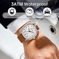 thumbnail image 4 of SKMEI Men Watch Fashion Minimalist Quartz Waterproof Wrist Watches for Mens Big Face Business Casual Watch，Leather Watch Strap, 4 of 8