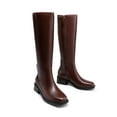 thumbnail image 4 of BURUDANI Womens Knee High Boots Side Zipper Low Heel Tall Boots for Fall Winter Fashion, 4 of 6