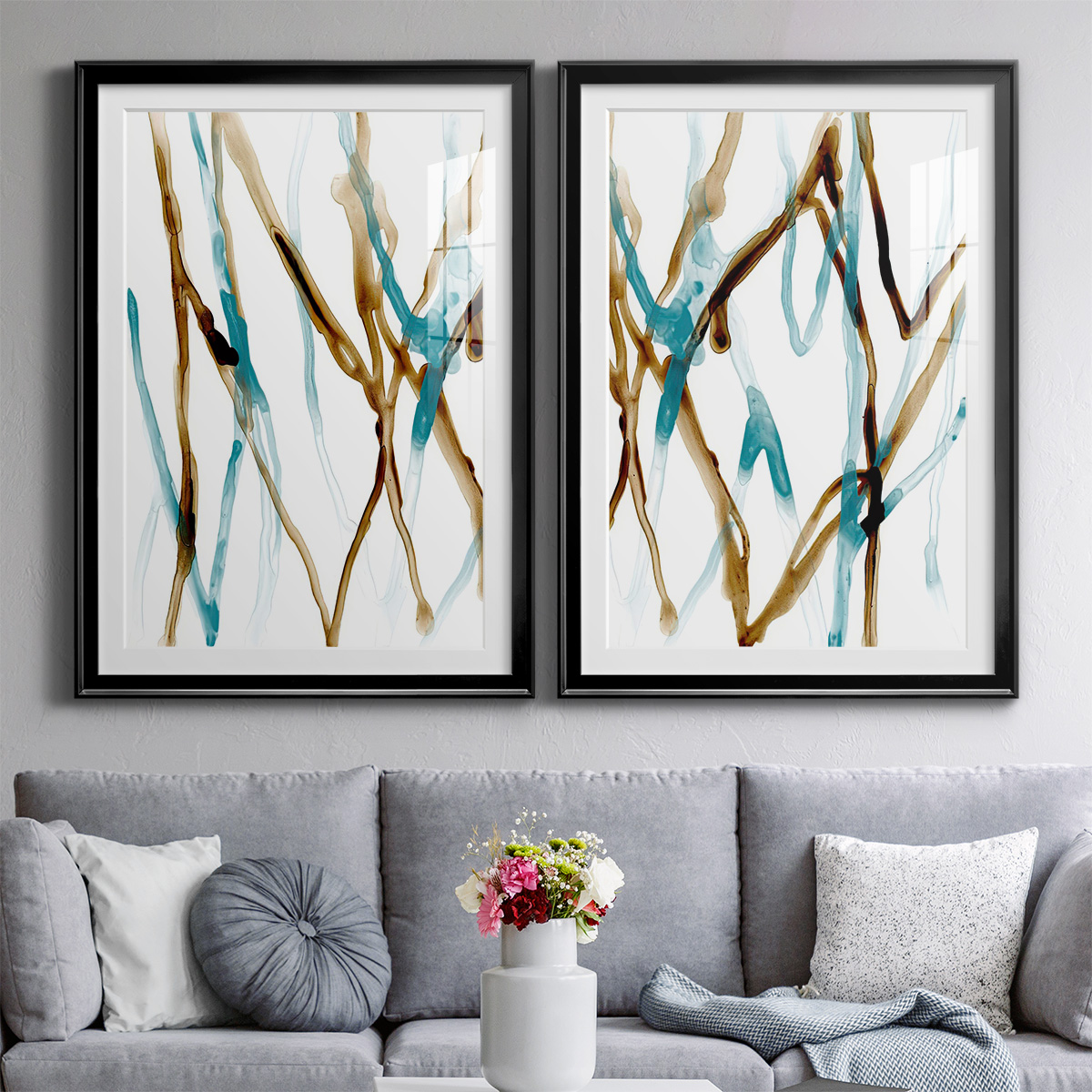 Wexford Home Runnel XVII Premium Framed Print, 26.5" x 36.5" - Ready to Hang, Black (Set of 2)