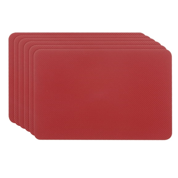 Uxcell 6Pcs Shoe Sole Protector 5.91"x3.94" Shoe Bottom Grip Pads Non-Slip Noise Reduction Silicone for High-Heels, Red