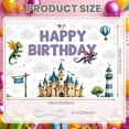 thumbnail image 2 of Cartoon Dragon  Banner Fairy Tale Castle Fairy Tale Backdrop Blue Hot Air Balloon Starry Decor Magical Birthday Banner for Kids Birthday Party Children Celebration Party Photo Shoot, 2 of 8