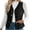 Black, variant on Women's Outerwear Vests Solid Color Sleeveless V Neck Fleece Vest Casual Comfy Warm Button Winter Vest for Women with Pockets XL