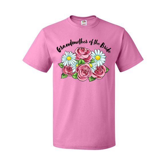 Inktastic Grandmother of the Bride Roses and Daisies T-Shirt