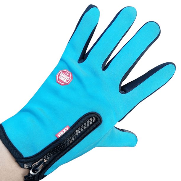 Ndcxsfigh Guantes Ciclismo Felpa Unisex Guantes Impermeables Suaves para Al Aire Libre (azul M)