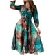 thumbnail image 2 of ICHUANYI Clearance Fashion Women Buttons Bandage Casual Print Dress V Neck Long Sleeve Dress(Multicolor, S) ICHUANYI WER2023081503304, 2 of 9