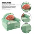 thumbnail image 3 of 2 In 1 Kids Sofa Fold Out, Wide Armrest And Zipper Design, Soft Plush Material, Cartoon Foldable Kids Sofa for Reading, Relaxing, Playing or Sleeping, 3 of 8