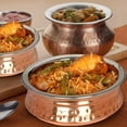 thumbnail image 4 of Copper Tableware Serving Bowl Indian Serveware Handi Set Tureen Copper Stainless Steel Serving Dishes (15 cm) set of 4, 4 of 5