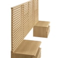 thumbnail image 4 of Modway Render Wall Mount Twin Headboard and Modern Nightstands in Oak, 4 of 7