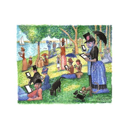 Sunday Afternoon La Grande George Seurat's painting, A Sunday Afternoon on the Island of La Grande Jatte. Print Wall Art By Matt Wuerker ()
