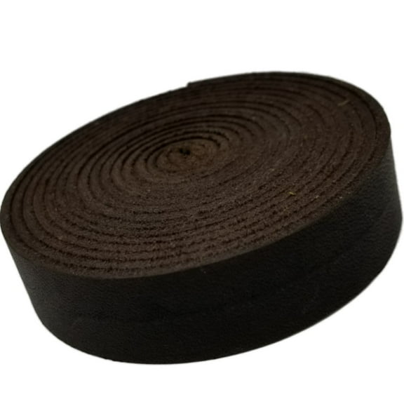 TOFL Genuine Top-Grain Leather Strap | 72 Inches Long | 5/8 Inch Wide | 1/16 Inch Th (4-5 oz) | 1 Leather Strip for DIY Arts & Craft Projects, Clothing, Jewelry, Wrapping | Dark Brown