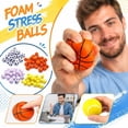 thumbnail image 4 of Miniature Soccer Ball Squishy for Adults Foam Sensory Gadget 1.57 Inch Spherical Panel Design Office Desk Accessory Pressure Relief Tool 3 Pack, 4 of 4