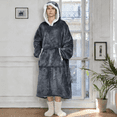 thumbnail image 2 of ABOYIART Unisex Wearable Hoodie Blanket, Oversized Ultra Soft Flannel, Large Pockets, Warm Winter Christmas Gift, Cozy Loungewear (Long Available), 2 of 7