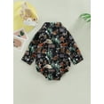 thumbnail image 4 of Bagilaanoe Toddler Baby Boy Rompers Shirt Print Long Sleeve Bodysuits 3M 6M 12M 18M 24M 3T Kids Casual One Piece Short Jumpsuit, 4 of 9