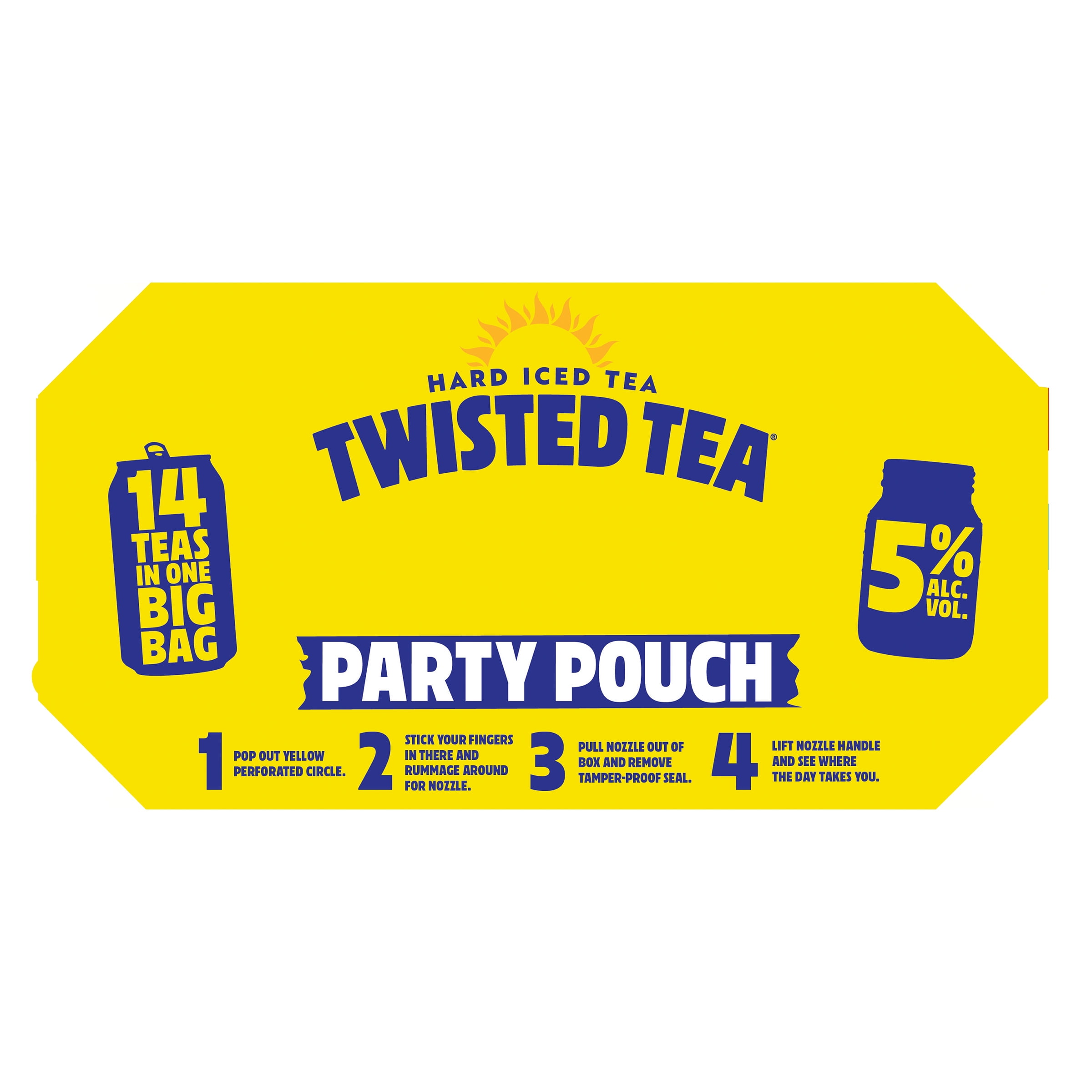 Twisted Tea Original Hard Iced Tea Party Pouch, 5 Liter Box, 14 - 12oz Servings, 5% ABV