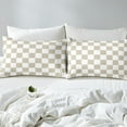 thumbnail image 3 of Erosebridal Plaid Checkered Comforter Cover Twin, Farmhouse Gingham Bedding Twin Size, Vintage Room decor, Reversible, 3 of 7