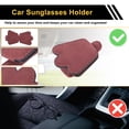 thumbnail image 5 of Unique Bargains Car Sunglasses Clip Magnetic Eyeglasses Holder Clip Suede Red 2.95"x2.36" 1 Pcs, 5 of 7